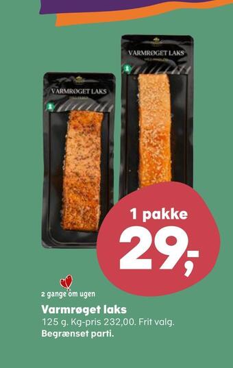 Kvickly Varmrøget laks tilbud