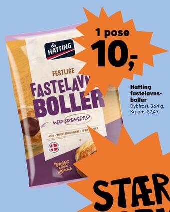 Kvickly Hatting fastelavnsboller tilbud