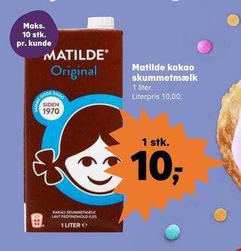 Kvickly Matilde kakao skummetmælk tilbud