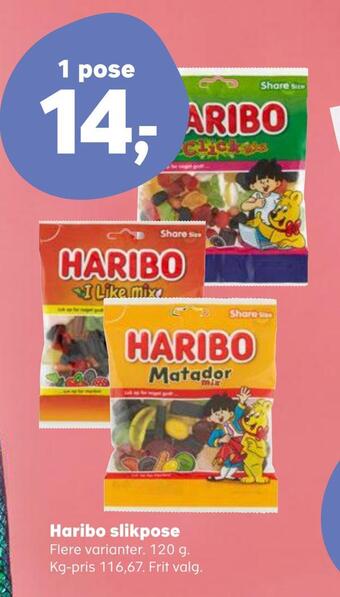 SuperBrugsen Haribo slikpose tilbud
