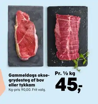 Gammeldags okse grydesteg af bov eller tykkam