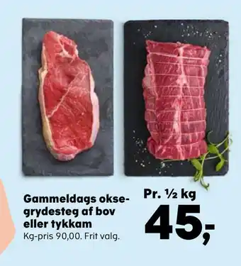 Kvickly Gammeldags okse grydesteg af bov eller tykkam tilbud