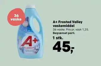 Kvickly A+ frosted valley vaskemiddel tilbud