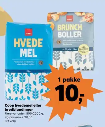 SuperBrugsen Coop hvedemel eller brødblandinger tilbud
