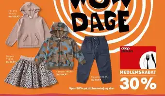 Kvickly Spar 30% på alt børnetøj og sko tilbud