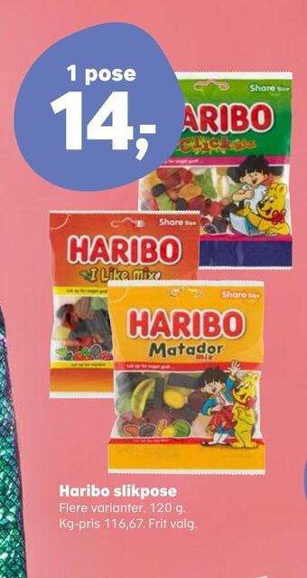 Kvickly Haribo slikpose tilbud