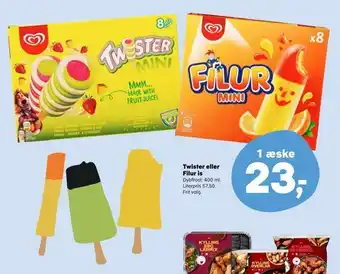 SuperBrugsen Twister eller filur is tilbud