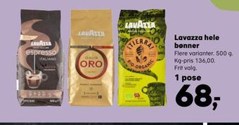 SuperBrugsen Lavazza hele bønner tilbud