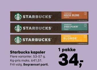 SuperBrugsen Starbucks kapsler tilbud