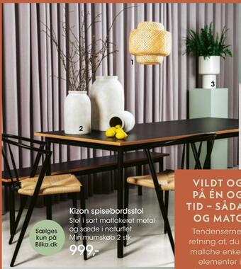 Bilka Kizon spisebordsstol tilbud