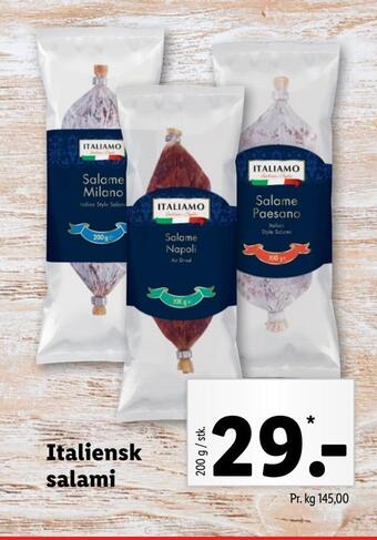 Lidl Italiensk salami tilbud