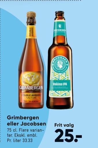 Bilka Grimbergen eller jacobsen tilbud