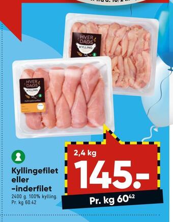 Bilka Kyllingefilet eller -inderfilet tilbud