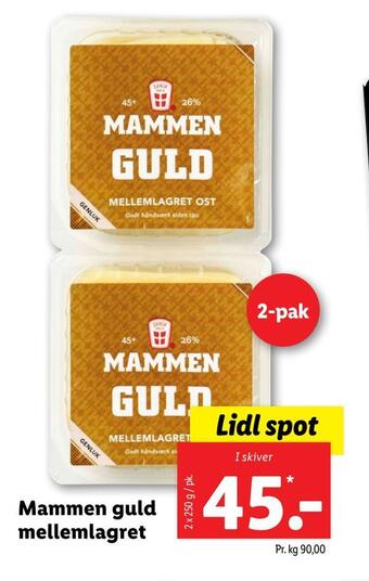Lidl Mammen guld mellemlagret tilbud