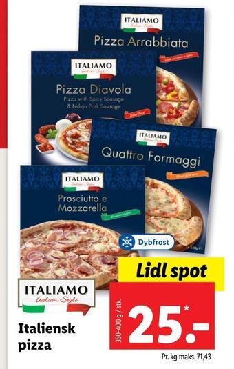 Lidl Italiensk pizza tilbud