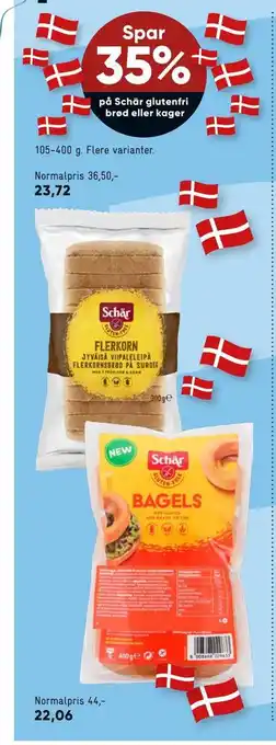 Bilka Schär glutenfri brød eller kager tilbud