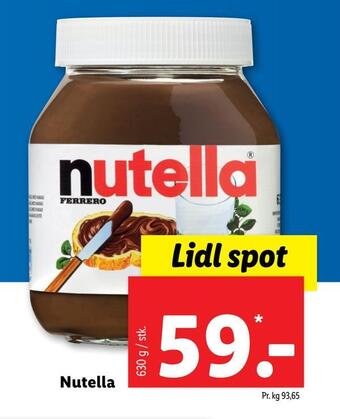 Lidl Nutella tilbud