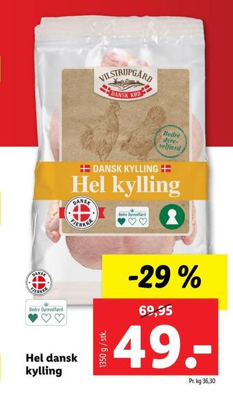 Lidl Hel dansk kylling tilbud