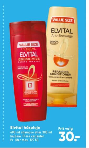 Bilka Elvital hårpleje tilbud