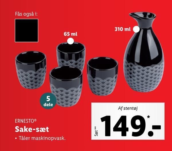 Sakesæt tilbud hos Lidl