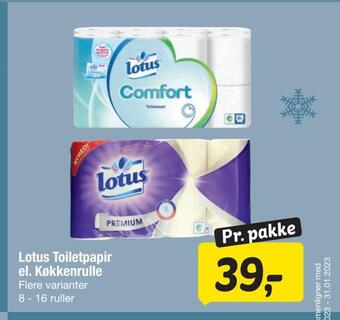 Fakta Tyskland Lotus toiletpapir el. køkkenrulle tilbud