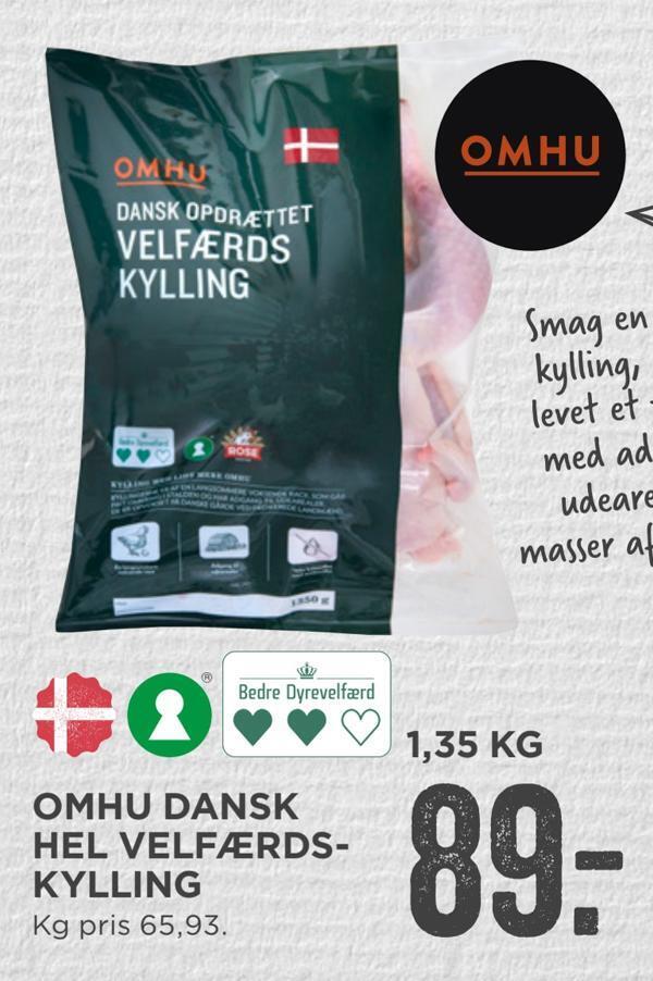 Omhu dansk hel velfærds­kylling tilbud hos MENY