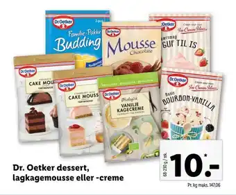 Lidl Dr. oetker dessert, lagkagemousse eller -creme tilbud
