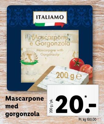 Lidl Mascarpone med gorgonzola tilbud