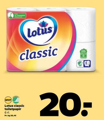 Netto Lotus classic toiletpapir tilbud