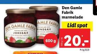 Lidl Den gamle fabrik marmelade tilbud