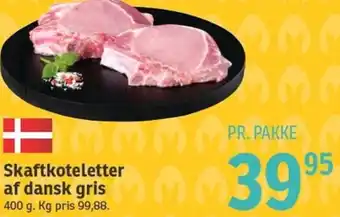 SPAR Skaftkoteletter Af Dansk Gris 400g tilbud