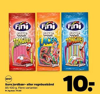 Netto Sure jordbær- eller regnbuebånd tilbud