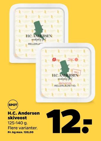 Netto H.c. andersen skiveost tilbud