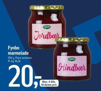 Føtex Fynbo marmelade tilbud