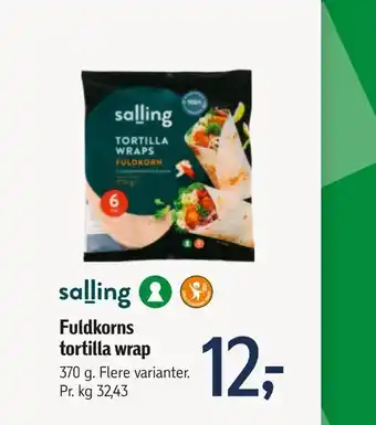 Fuldkorns tortilla wrap