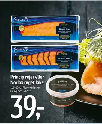 Føtex Princip rejer eller norlax røget laks tilbud