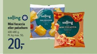 Føtex Mini focaccia eller pølsehorn tilbud