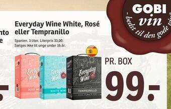 SPAR Everyday wine white, rosé eller tempranillo tilbud
