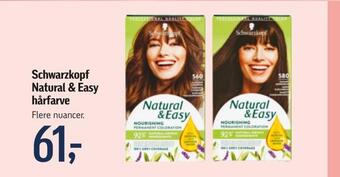Føtex Schwarzkopf natural & easy hårfarve tilbud