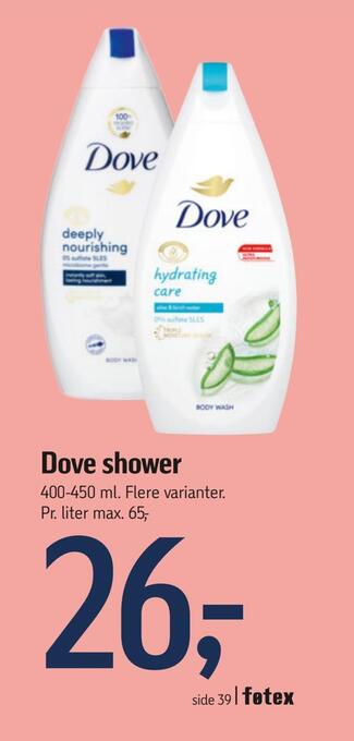 Føtex Dove shower tilbud