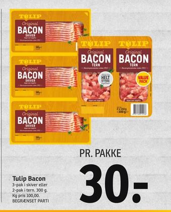 SPAR Tulip bacon tilbud