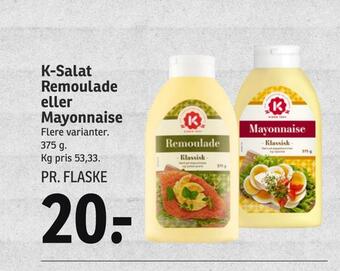 SPAR K-salat remoulade eller mayonnaise tilbud