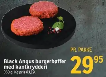 SPAR Black Angus Burgerbøffer Med Kantkrydderi 360g tilbud
