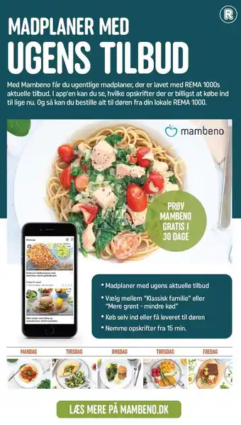 REMA 1000 Madplaner med ugens tilbud tilbud