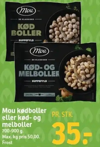 SPAR Mou Kødboller Eller Kød-Og Melboller 700-900g tilbud