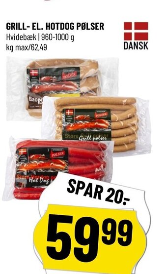 Løvbjerg Grill- El. Hotdog Pølser tilbud