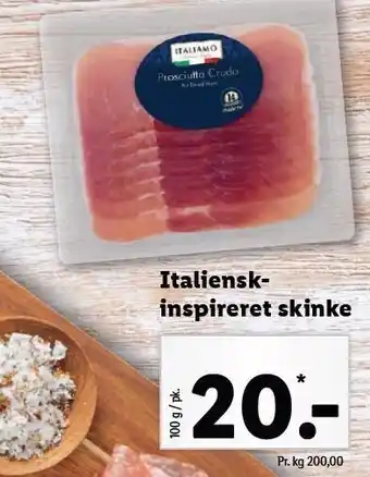 Lidl Italiamo italienskinspireret skinke tilbud