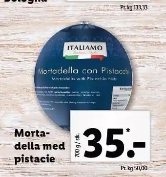 Lidl Italiamo mortadella med pistacie tilbud