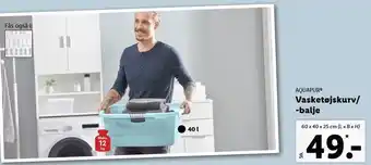 Lidl Aquapur vasketøjskurv/-balje tilbud