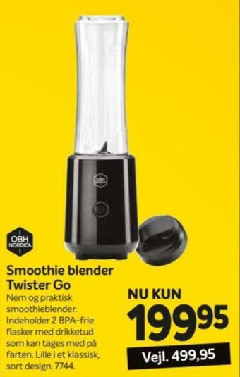Din Isenkræmmer Smoothie Blender Twister Go tilbud